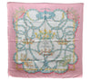 Authentic HERMES Carre 90 Scarf "LE SACRE du PRINTEMPS " Silk Pink 3933D