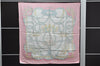 Authentic HERMES Carre 90 Scarf "LE SACRE du PRINTEMPS " Silk Pink 3933D