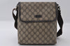 Authentic GUCCI Shoulder Cross Body Bag Purse GG PVC Leather 223666 Brown 3933I