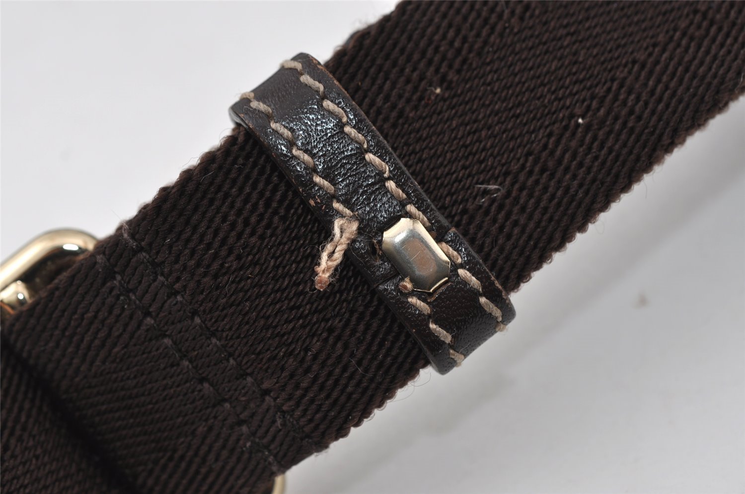 Authentic GUCCI Shoulder Cross Body Bag Purse GG PVC Leather 223666 Brown 3933I