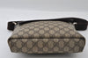 Authentic GUCCI Shoulder Cross Body Bag Purse GG PVC Leather 223666 Brown 3933I