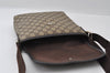 Authentic GUCCI Shoulder Cross Body Bag Purse GG PVC Leather 223666 Brown 3933I