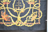 Authentic HERMES Carre 90 Scarf "LE SACRE du PRINTEMPS" Silk Black 3935D