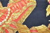 Authentic HERMES Carre 90 Scarf "LE SACRE du PRINTEMPS" Silk Black 3935D