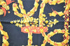 Authentic HERMES Carre 90 Scarf "LE SACRE du PRINTEMPS" Silk Black 3935D