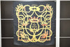 Authentic HERMES Carre 90 Scarf "LE SACRE du PRINTEMPS" Silk Black 3935D