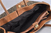 Authentic BALENCIAGA BB Monogram Shoulder Hand Bag Canvas Leather Brown 3935F