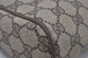 Authentic GUCCI Web Sherry Line Clutch Hand Bag Purse GG PVC Leather Brown 3936I