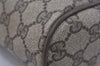 Authentic GUCCI Web Sherry Line Clutch Hand Bag Purse GG PVC Leather Brown 3936I