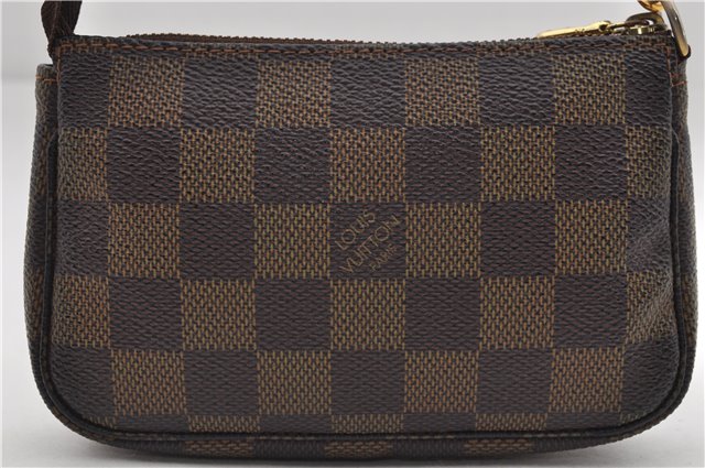 Authentic Louis Vuitton Damier Mini Pochette Accessoires Pouch N58009 LV 3937E