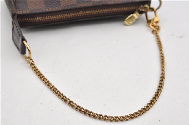 Authentic Louis Vuitton Damier Mini Pochette Accessoires Pouch N58009 LV 3937E