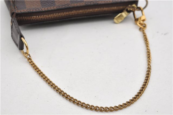 Authentic Louis Vuitton Damier Mini Pochette Accessoires Pouch N58009 LV 3937E