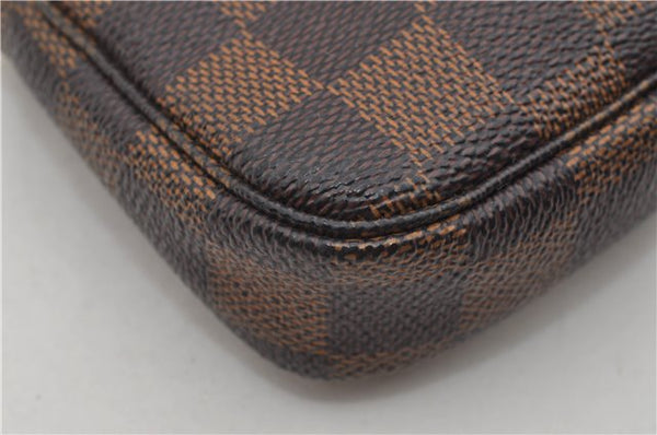 Authentic Louis Vuitton Damier Mini Pochette Accessoires Pouch N58009 LV 3937E