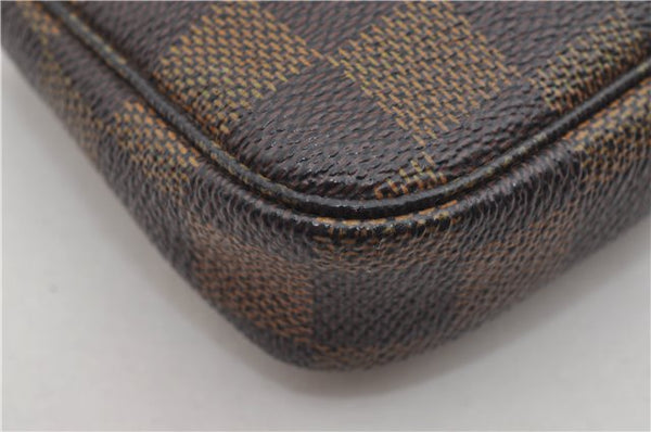 Authentic Louis Vuitton Damier Mini Pochette Accessoires Pouch N58009 LV 3937E