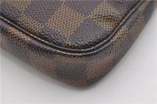 Authentic Louis Vuitton Damier Mini Pochette Accessoires Pouch N58009 LV 3937E