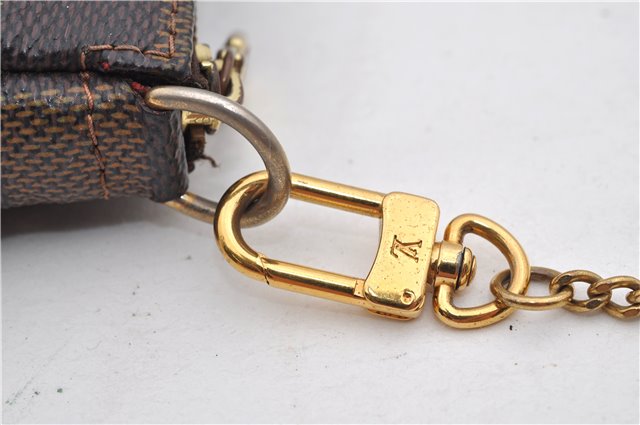 Authentic Louis Vuitton Damier Mini Pochette Accessoires Pouch N58009 LV 3937E