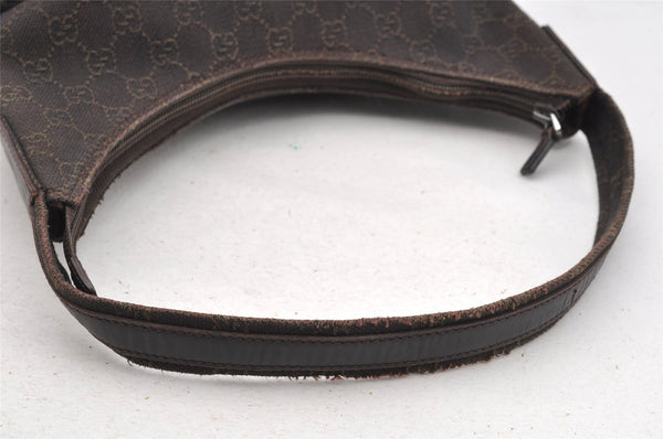 Authentic GUCCI Vintage Shoulder Hand Bag GG Canvas Leather 105649 Brown 3937I