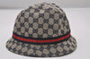 Authentic GUCCI Childrens Sherry Line Bucket Hat GG Canvas Size M Navy 3940I