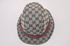 Authentic GUCCI Childrens Sherry Line Bucket Hat GG Canvas Size M Navy 3940I