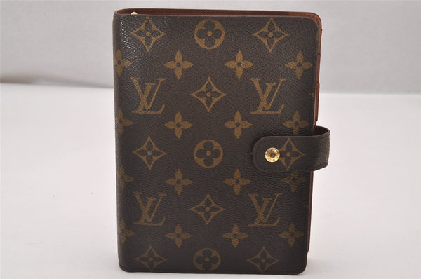 Authentic Louis Vuitton Monogram Agenda MM Notebook Cover R20004 LV 3941I
