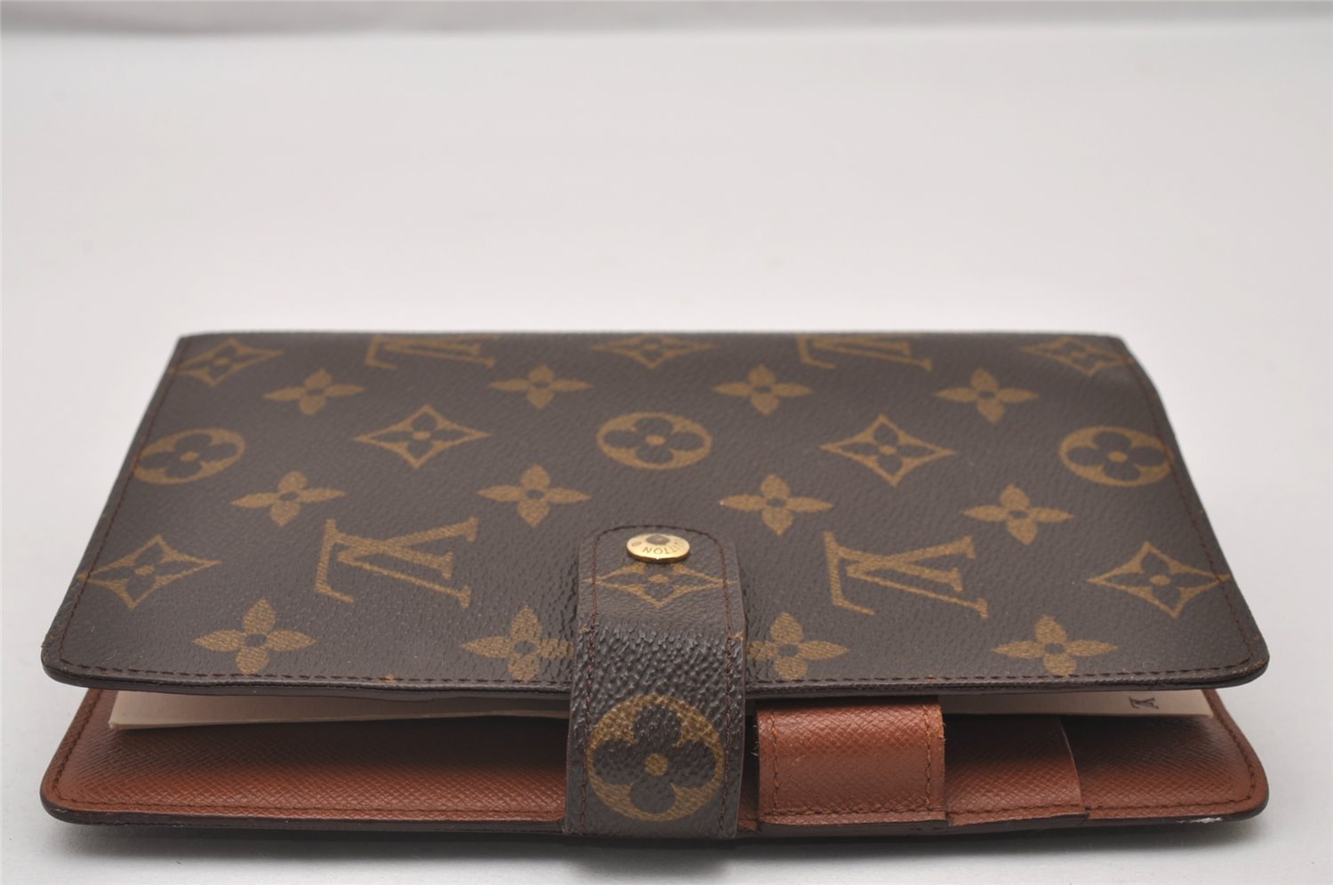 Authentic Louis Vuitton Monogram Agenda MM Notebook Cover R20004 LV 3941I
