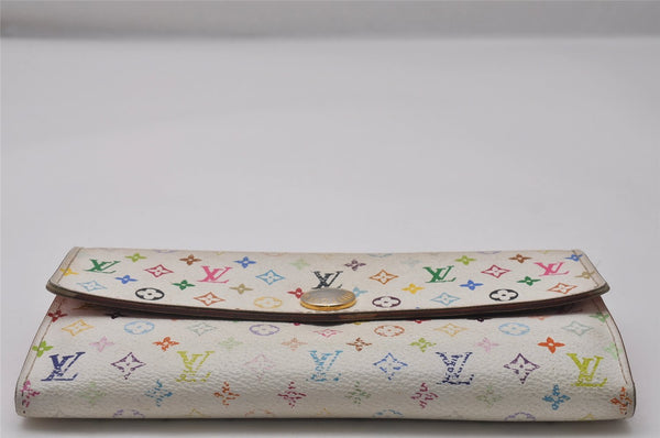 Auth Louis Vuitton Monogram Multicolor Portefeuille Sarah Wallet M93744 LV 3942I