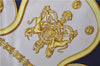 Authentic HERMES Carre 90 Scarf "THE ROYAL MEWS" Silk Blue 3943D