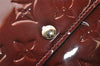 Authentic Louis Vuitton Vernis Portefeuille Sarah Wallet M93524 Wine Red 3943I