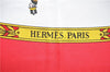 Authentic HERMES Carre 90 Scarf "LA PROMENADE DE LONGCHAMPS" Silk Red 3944D