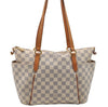Authentic Louis Vuitton Damier Azur Totally PM Tote Bag White N41280 LV 3944I