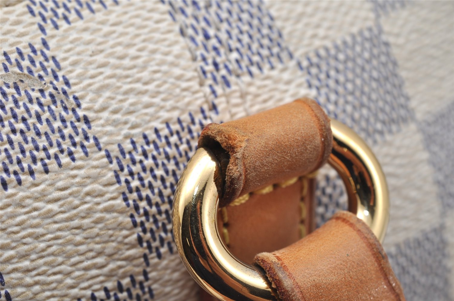 Authentic Louis Vuitton Damier Azur Totally PM Tote Bag White N41280 LV 3944I