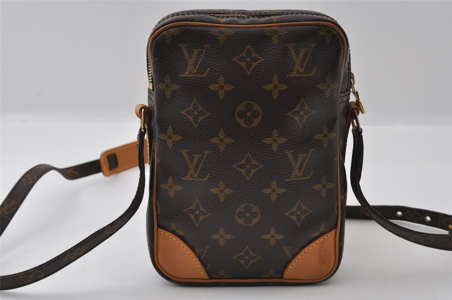 Authentic Louis Vuitton Monogram Danube Shoulder Cross Body Bag M45266 LV 3945I