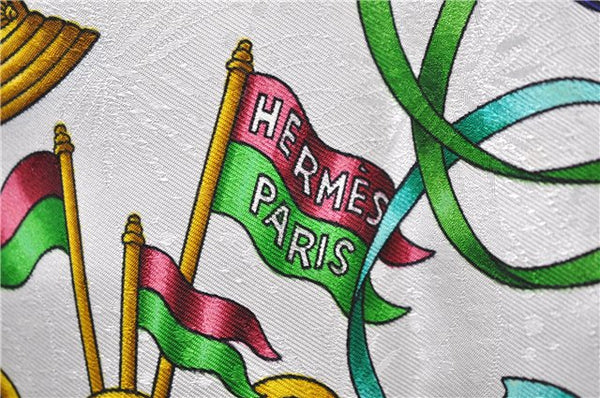 Authentic HERMES Carre 90 Scarf "LUNA PARK" Silk Purple 3946D