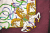 Authentic HERMES Carre 90 Scarf "LUNA PARK" Silk Purple 3946D