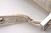 Authentic FENDI Zucchino Mamma Baguette Shoulder Bag PVC Leather White 3946I