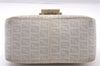 Authentic FENDI Zucchino Mamma Baguette Shoulder Bag PVC Leather White 3946I