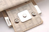 Authentic FENDI Zucchino Mamma Baguette Shoulder Bag PVC Leather White 3946I
