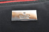 Authentic GUCCI Web Sherry Line Waist Body Bag Nylon Leather 122350 Black 3947I