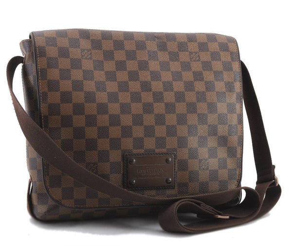 Auth Louis Vuitton Damier Brooklyn MM Shoulder Cross Body Bag N51211 LV 3948C