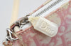 Authentic Christian Dior Trotter Saddle Shoulder Hand Bag PVC Enamel Pink 3949I