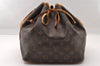 Authentic Louis Vuitton Monogram Petit Noe M42226 Shoulder Drawstring Bag 3950I