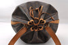 Authentic Louis Vuitton Monogram Petit Noe M42226 Shoulder Drawstring Bag 3950I