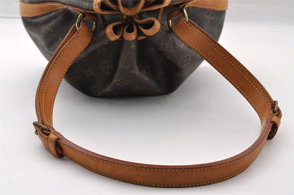Authentic Louis Vuitton Monogram Petit Noe M42226 Shoulder Drawstring Bag 3950I