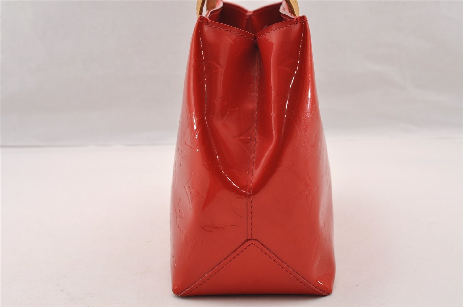 Authentic Louis Vuitton Vernis Reade PM Hand Bag Red M91088 LV 3951I