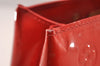 Authentic Louis Vuitton Vernis Reade PM Hand Bag Red M91088 LV 3951I