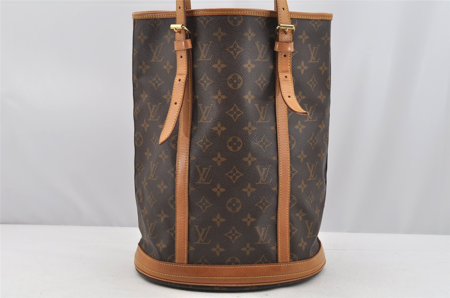 Authentic Louis Vuitton Monogram Bucket GM Shoulder Tote Bag M42236 Junk 3953I