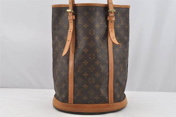 Authentic Louis Vuitton Monogram Bucket GM Shoulder Tote Bag M42236 Junk 3953I