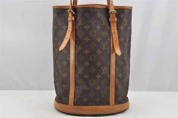 Authentic Louis Vuitton Monogram Bucket GM Shoulder Tote Bag M42236 Junk 3953I