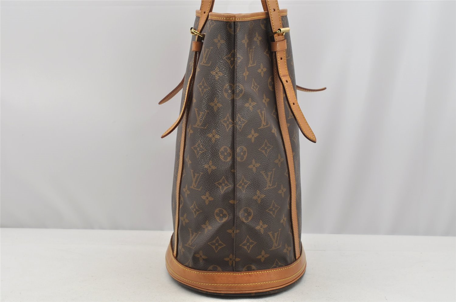 Authentic Louis Vuitton Monogram Bucket GM Shoulder Tote Bag M42236 Junk 3953I