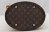 Authentic Louis Vuitton Monogram Bucket GM Shoulder Tote Bag M42236 Junk 3953I